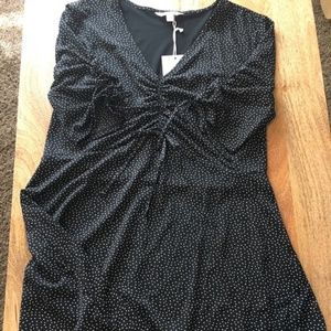 Fit & Flare Black and White Polka Dot Dress